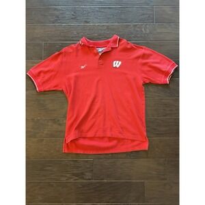 Vintage Wisconsin Badgers — Reebok Polo Shirt — Size Men's Large